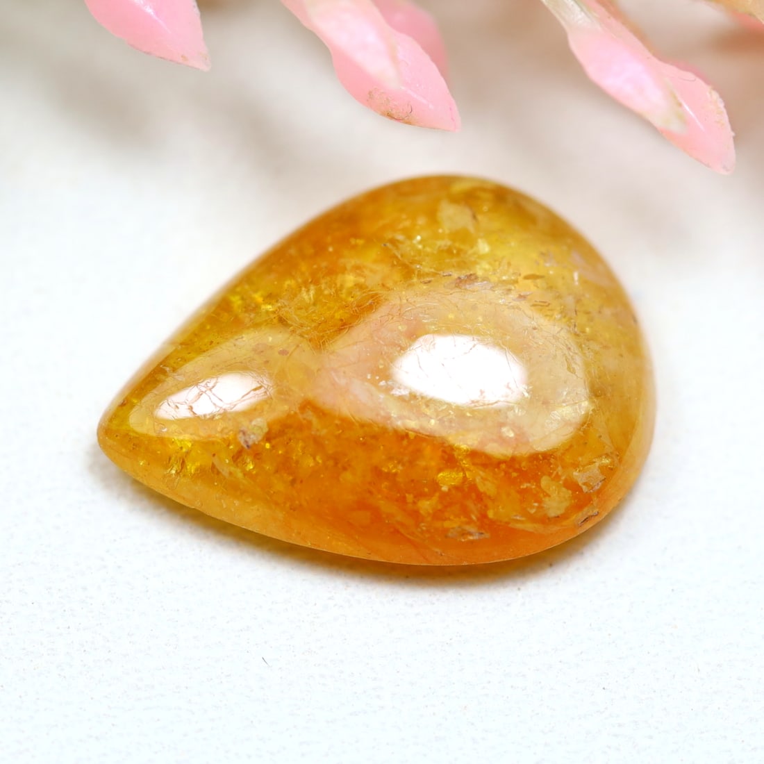 8.47Ct Natural Heated Yellow Sapphire Madagascar Pear Cabochon, 1155A: Ksmith Jewels Global Welcome to our auction house, today auction brought to you by Ksmith Jewels Global based in Penang, Malaysia specialize in all kinds of opal and color gemstone both in manufacturi