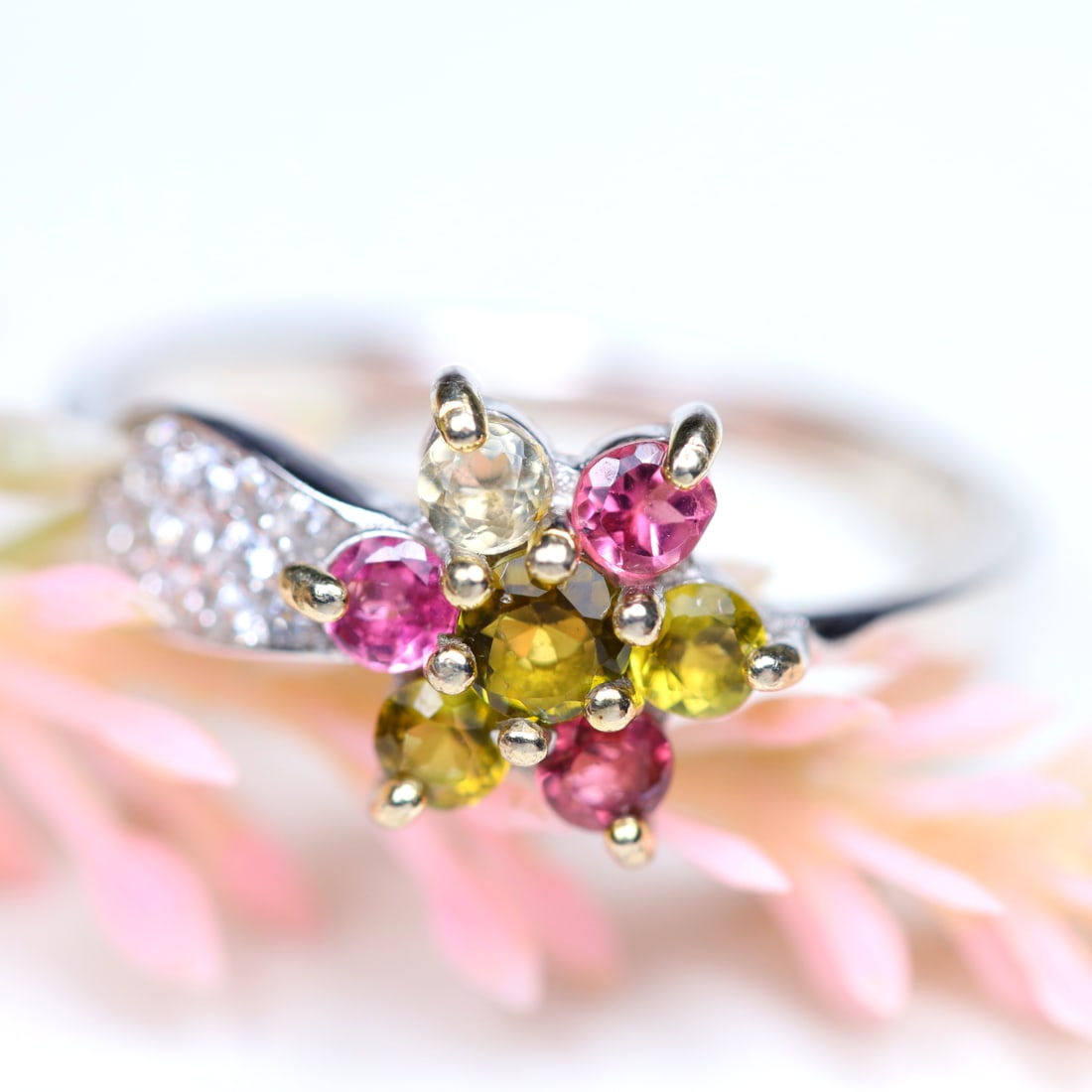 11.96Ct Natural Tourmaline & Cubic Zirconia Women Ring 925 Silver Size 7.75, 812B: Ksmith Jewels Global Welcome to our auction house, today auction brought to you by Ksmith Jewels Global based in Penang, Malaysia specialize in all kinds of opal and color gemstone both in manufacturi