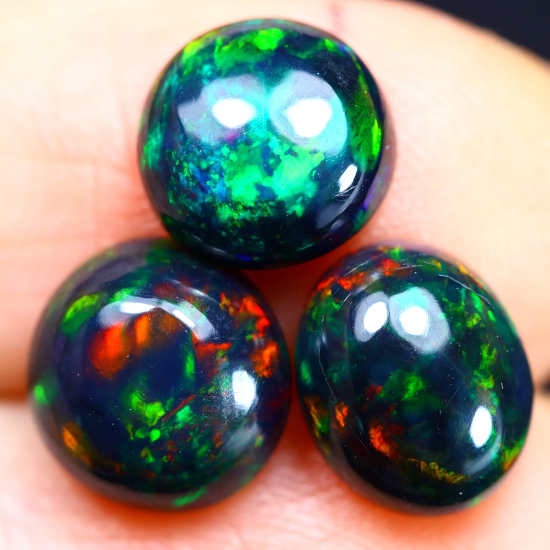 3.77Ct Natural Ethiopian Welo Smoked Opal in Lot - Ethiopian Opal - Cabochon, 300MZ: Ksmith Jewels Global Welcome to our auction house, today auction brought to you by Ksmith Jewels Global based in Penang, Malaysia specialize in all kinds of opal and color gemstone both in manufacturi