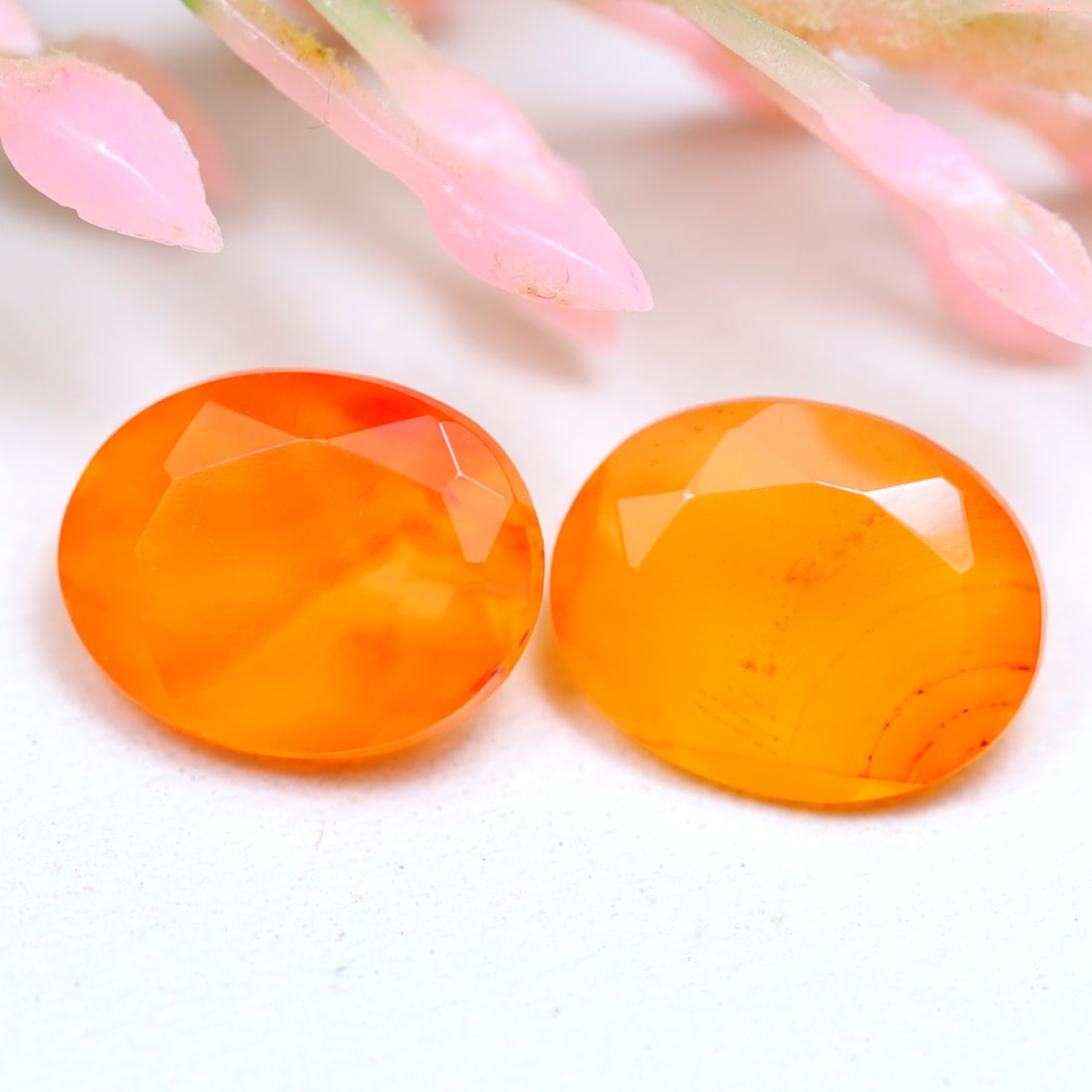 2.66Ct Natural Orange Carnelian Faceted Cut Gemstone Pair, 338MZ: Ksmith Jewels Global Welcome to our auction house, today auction brought to you by Ksmith Jewels Global based in Penang, Malaysia specialize in all kinds of opal and color gemstone both in manufacturi