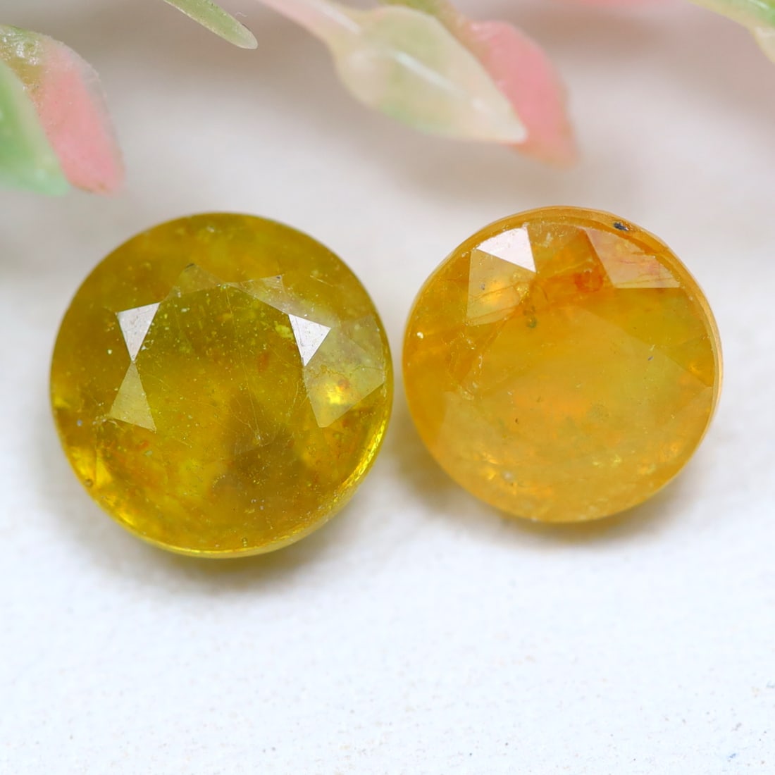 Yellow Sapphire 3.72Ct Natural Round Shape Yellow Sapphire Pair, 709MZ: Ksmith Jewels Global Welcome to our auction house, today auction brought to you by Ksmith Jewels Global based in Penang, Malaysia specialize in all kinds of opal and color gemstone both in manufacturi