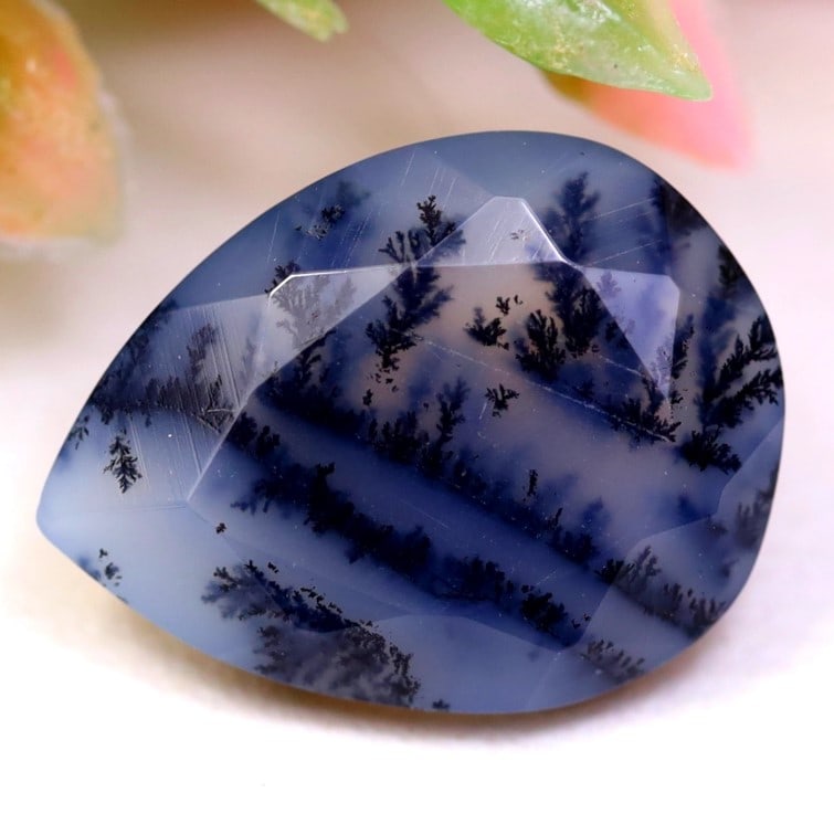 Dendrite Opal 2.48Ct Rectangle Cut Natural Faceted Dendrite Opal 11.6x9x5.4MM, 257B: Ksmith Jewels Global Welcome to our auction house, today auction brought to you by Ksmith Jewels Global based in Penang, Malaysia specialize in all kinds of opal and color gemstone both in manufacturi