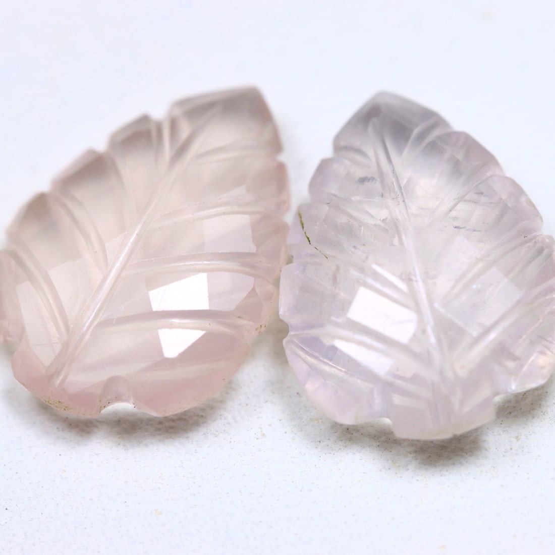 Rose Quartz 10.95Ct Pear Cut Natural Pinkish Rose Quartz Carved Pair, 517B: Ksmith Jewels Global Welcome to our auction house, today auction brought to you by Ksmith Jewels Global based in Penang, Malaysia specialize in all kinds of opal and color gemstone both in manufacturi