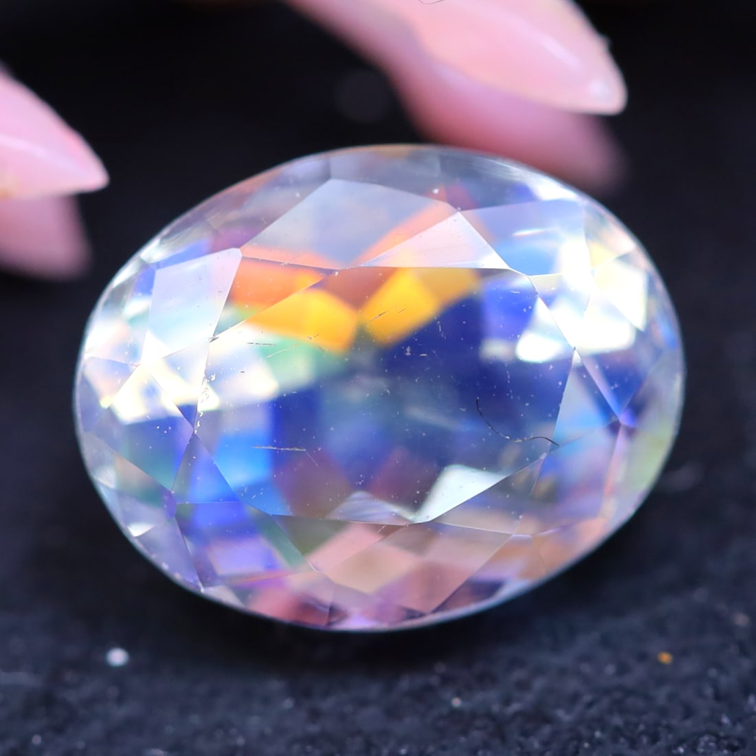 Madagascar Moonstone 2.18Ct Natural Flashy Ranbow Madagascar Moonstone for Jewelry, 608MZ: Ksmith Jewels Global Welcome to our auction house, today auction brought to you by Ksmith Jewels Global based in Penang, Malaysia specialize in all kinds of opal and color gemstone both in manufacturi