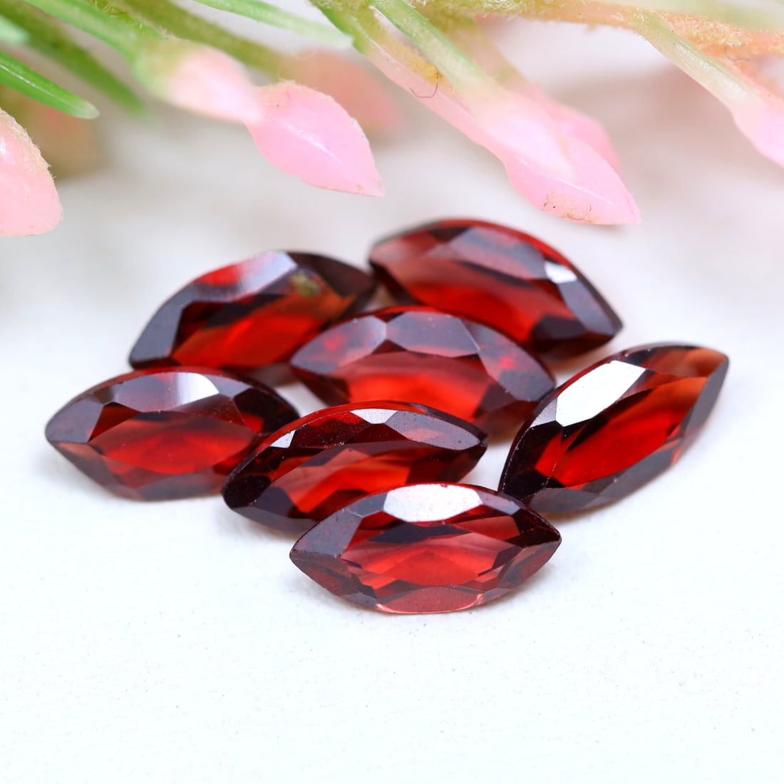 4.98Ct Natural Orange Red Garnet Lot Marquise Faceted for Jewelry Making, 831MZ: Ksmith Jewels Global Welcome to our auction house, today auction brought to you by Ksmith Jewels Global based in Penang, Malaysia specialize in all kinds of opal and color gemstone both in manufacturi
