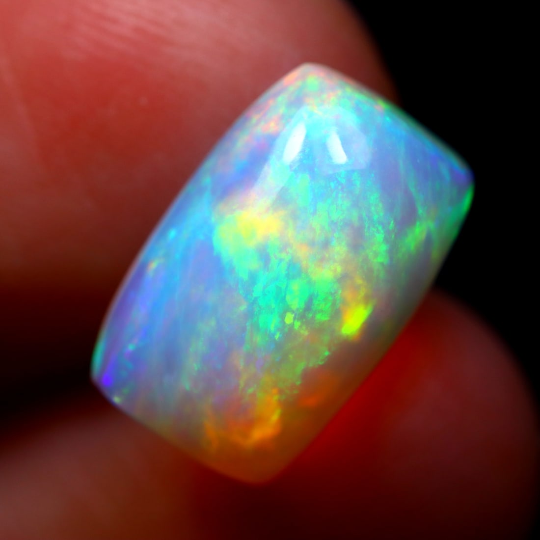 2.65Ct Natural Flashy Rainbow Ethiopian Welo Opal - Ethiopian Opal - Oval Cabochon (AOI5968), 552A: Ksmith Jewels Global Welcome to our auction house, today auction brought to you by Ksmith Jewels Global based in Penang, Malaysia specialize in all kinds of opal and color gemstone both in manufacturi