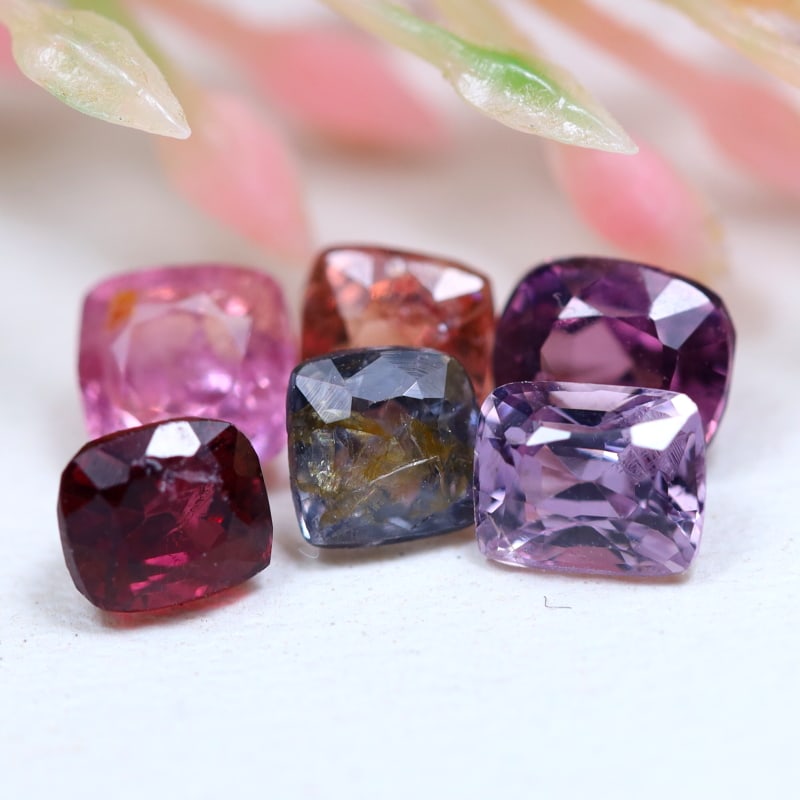 2.63Ct Natural Multi Color Cushion Burmese Spinel in Lot, 859B: Ksmith Jewels Global Welcome to our auction house, today auction brought to you by Ksmith Jewels Global based in Penang, Malaysia specialize in all kinds of opal and color gemstone both in manufacturi