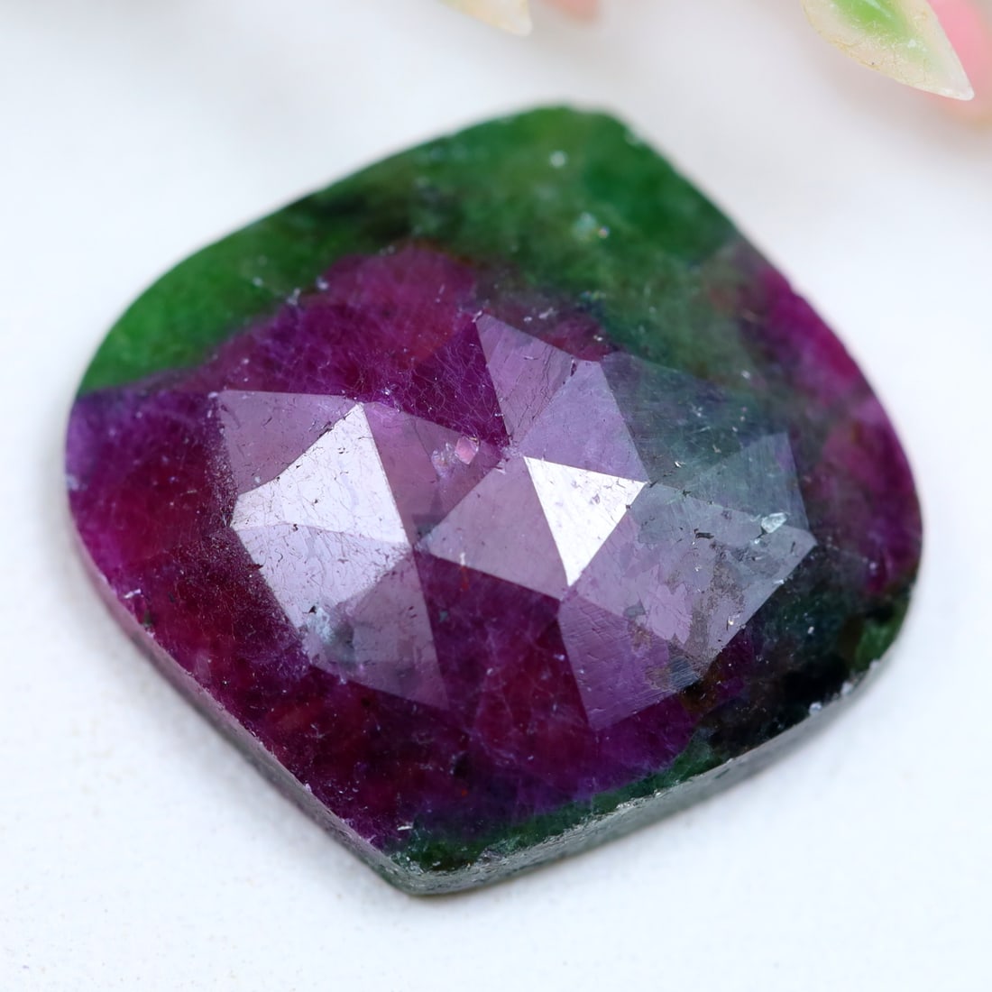 10.79Ct Natural Untreated Ruby Zoisite Rose Cut Gemstone, 103MZ: Ksmith Jewels Global Welcome to our auction house, today auction brought to you by Ksmith Jewels Global based in Penang, Malaysia specialize in all kinds of opal and color gemstone both in manufacturi