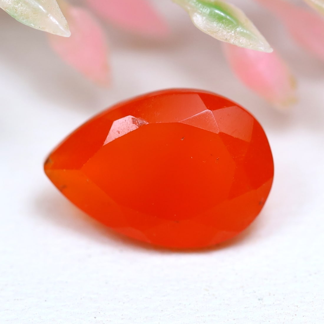 2.02Ct Natural Orange Carnelian Faceted Cut for Jewelry Making, 574A: Ksmith Jewels Global Welcome to our auction house, today auction brought to you by Ksmith Jewels Global based in Penang, Malaysia specialize in all kinds of opal and color gemstone both in manufacturi