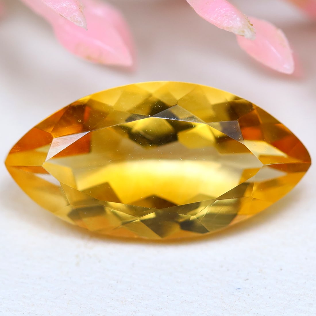 3.46Ct Natural Marquise Yellow Citrine Gemstone Quality AA for Jewelry Making, 821MZ: Ksmith Jewels Global Welcome to our auction house, today auction brought to you by Ksmith Jewels Global based in Penang, Malaysia specialize in all kinds of opal and color gemstone both in manufacturi