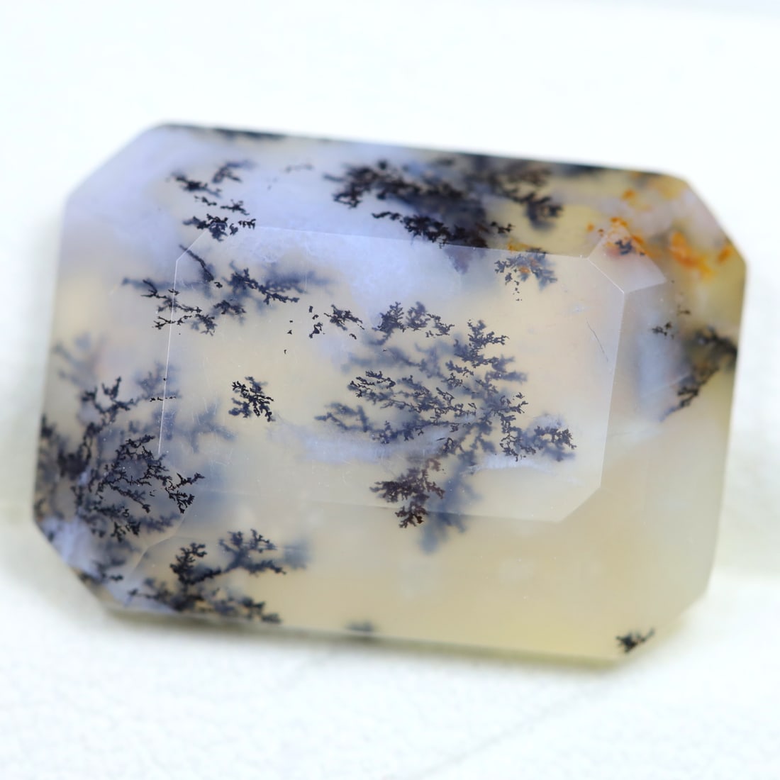 Dendrite Opal 11.15Ct Rectangle Cut Natural Faceted Dendrite Opal 19.6 x 14.2 x 4.8, 533B: Ksmith Jewels Global Welcome to our auction house, today auction brought to you by Ksmith Jewels Global based in Penang, Malaysia specialize in all kinds of opal and color gemstone both in manufacturi