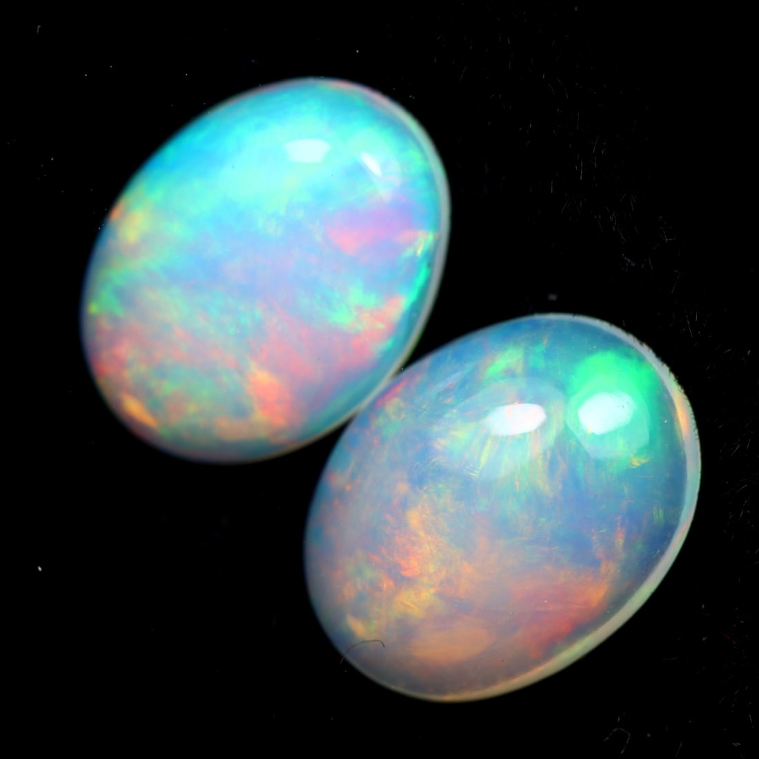 2.78Ct Natural Ethiopian Welo Opal Pair - Ethiopian Opal Cabochon, 24MZ (1 of 3)