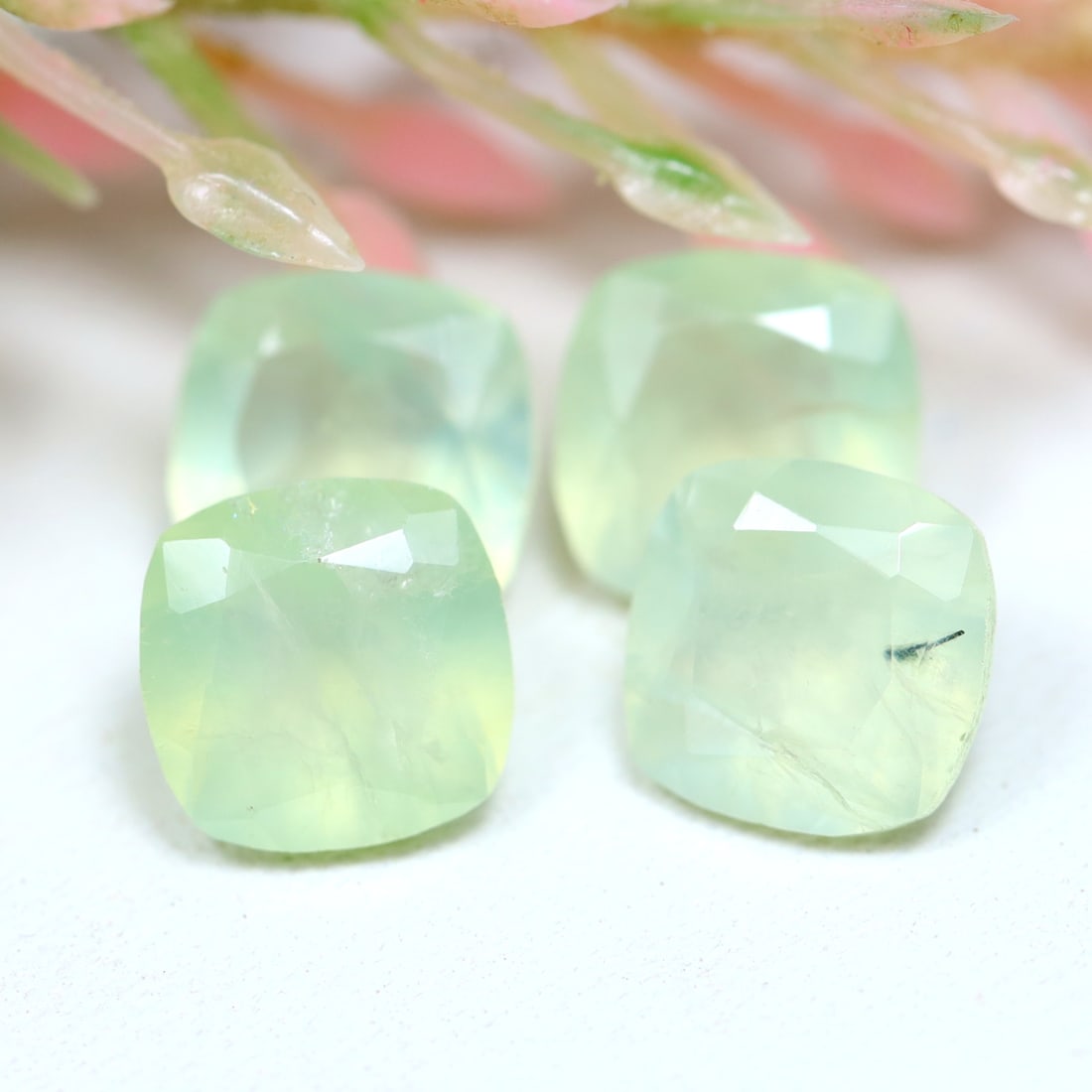 Prehnite 5.61Ct Natural Unheated Green Brazil Prehnite 2 Pairs, 811B: Ksmith Jewels Global Welcome to our auction house, today auction brought to you by Ksmith Jewels Global based in Penang, Malaysia specialize in all kinds of opal and color gemstone both in manufacturi