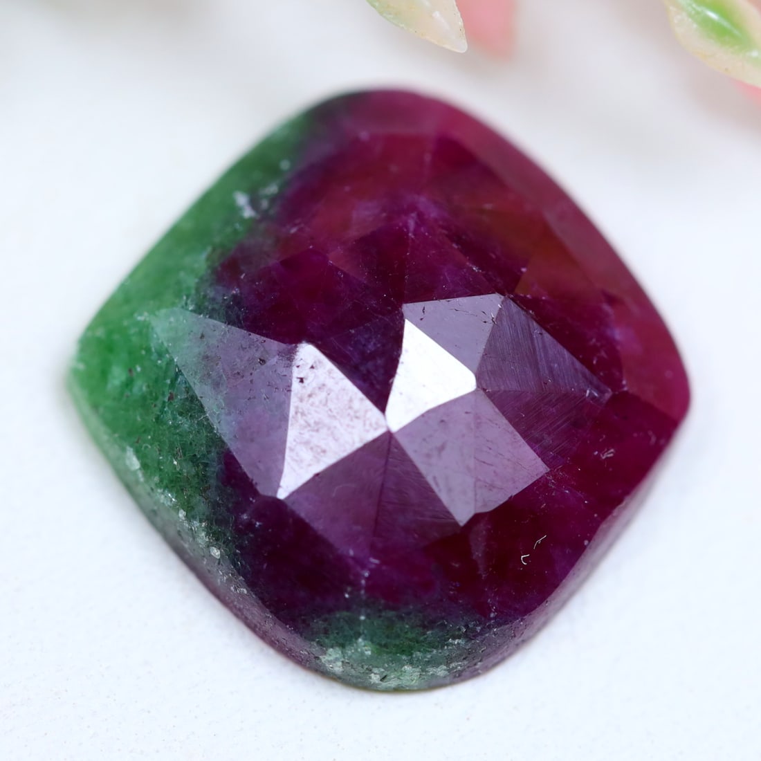 11.94Ct Natural Untreated Ruby Zoisite Rose Cut Gemstone, 1135MZ: Ksmith Jewels Global Welcome to our auction house, today auction brought to you by Ksmith Jewels Global based in Penang, Malaysia specialize in all kinds of opal and color gemstone both in manufacturi