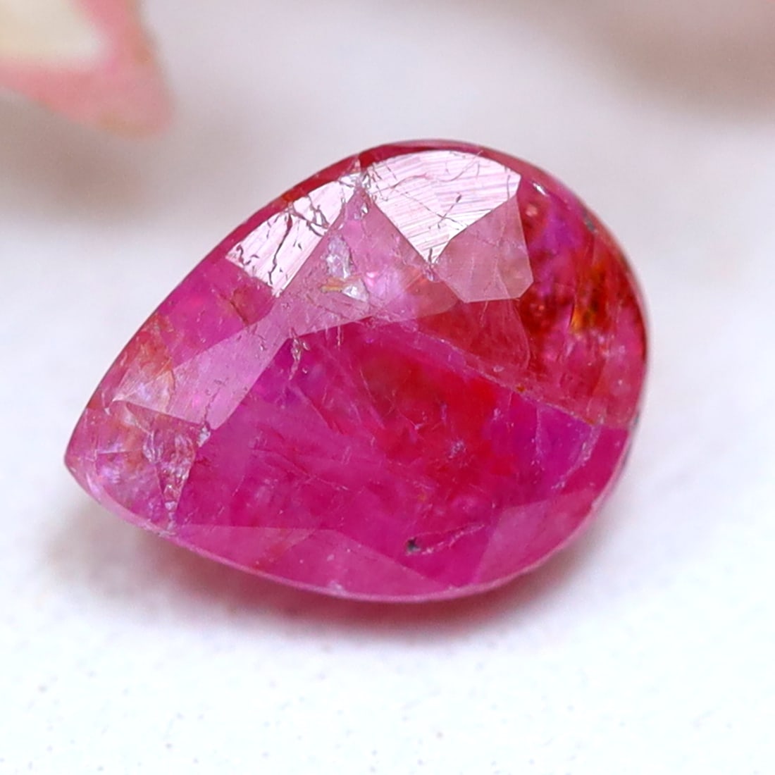0.62Ct Natural Winza Unheated Ruby Reddish Red Pear Cut for Jewelry Making, 873B: Ksmith Jewels Global Welcome to our auction house, today auction brought to you by Ksmith Jewels Global based in Penang, Malaysia specialize in all kinds of opal and color gemstone both in manufacturi