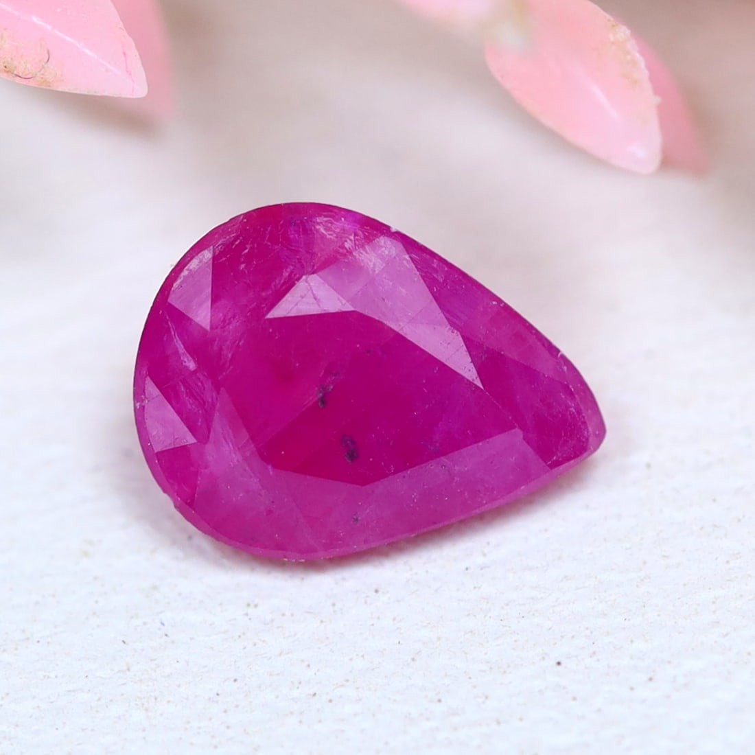 0.90Ct Natural Heated Pinkish Red Ruby - Mozambique Gemstone - Pear Faceted, 513MZ: Ksmith Jewels Global Welcome to our auction house, today auction brought to you by Ksmith Jewels Global based in Penang, Malaysia specialize in all kinds of opal and color gemstone both in manufacturi