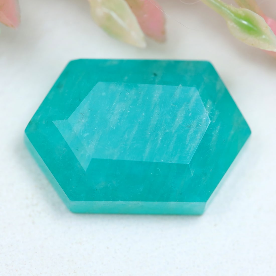 4.98Cts Natural Amazonite Step Cut Gemstone, 378MZ: Ksmith Jewels Global Welcome to our auction house, today auction brought to you by Ksmith Jewels Global based in Penang, Malaysia specialize in all kinds of opal and color gemstone both in manufacturi