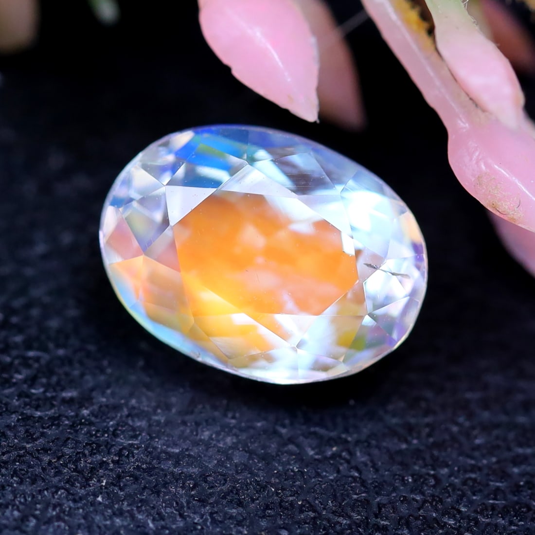 Madagascar Moonstone 1.77Ct Natural Flashy Rainbow Madagascar Moonstone for Jewelry, 896MZ: Ksmith Jewels Global Welcome to our auction house, today auction brought to you by Ksmith Jewels Global based in Penang, Malaysia specialize in all kinds of opal and color gemstone both in manufacturi