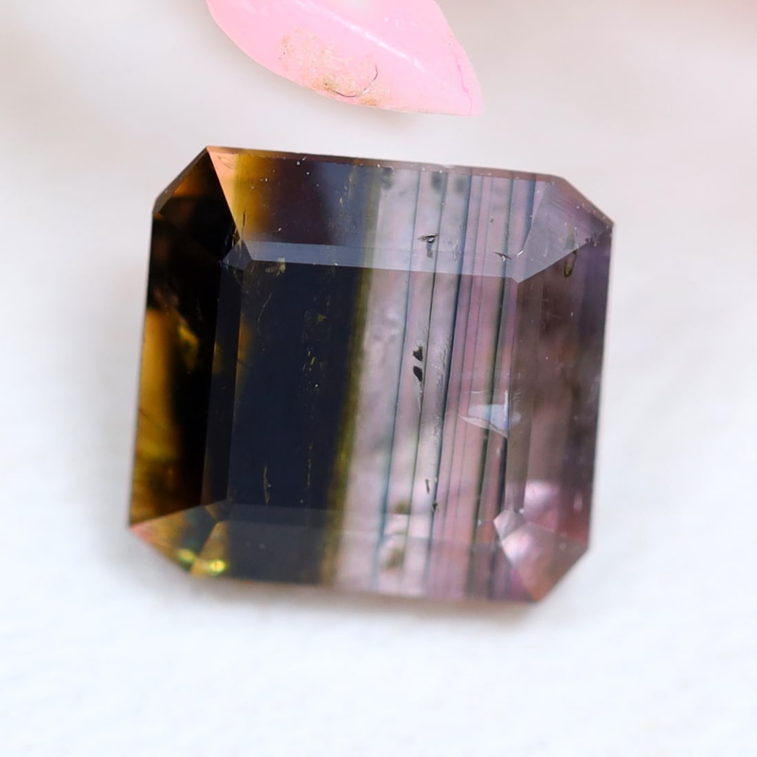 Tourmaline 1.55Ct Natural Mozambique Bi-Color Tourmaline Emerald Cut, 843MZ (1 of 2)