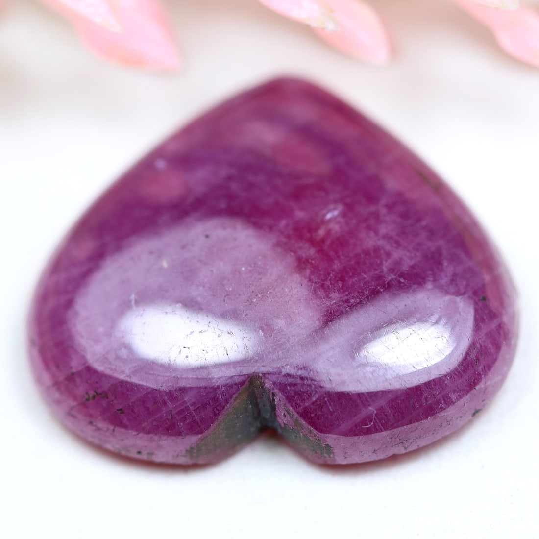 17.45Ct Natural Heated Red Ruby Madagascar Heart Cabochon for Jewelry Making, 205B: Ksmith Jewels Global Welcome to our auction house, today auction brought to you by Ksmith Jewels Global based in Penang, Malaysia specialize in all kinds of opal and color gemstone both in manufacturi