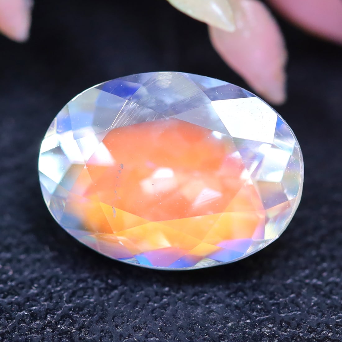 Madagascar Moonstone 1.81Ct Natural Flashy Ranbow Madagascar Moonstone for Jewelry, 1109A: Ksmith Jewels Global Welcome to our auction house, today auction brought to you by Ksmith Jewels Global based in Penang, Malaysia specialize in all kinds of opal and color gemstone both in manufacturi