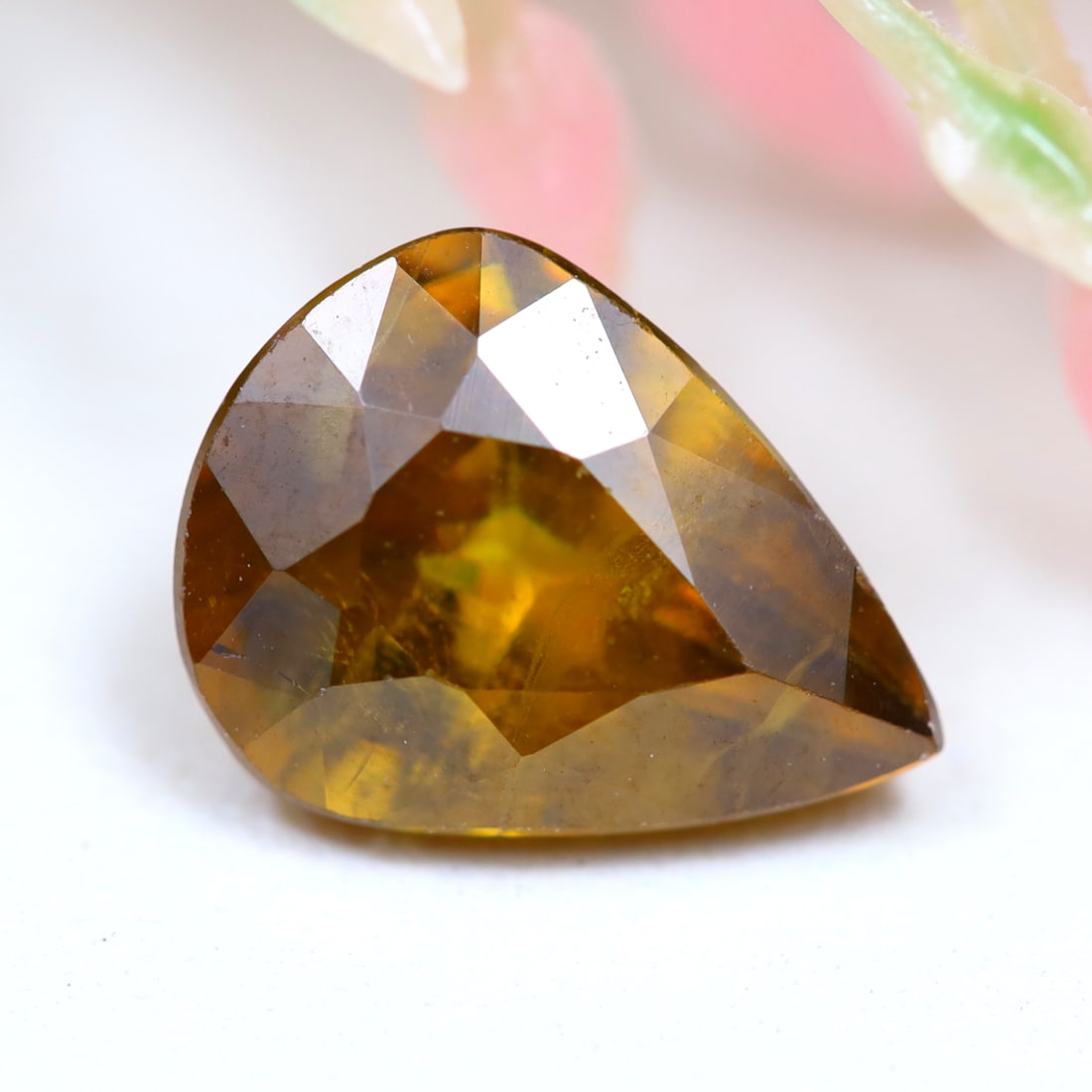 Sphene 1.85Ct Natural Pear Cut Unheated Yellowish Brown Sphene, 598B: Ksmith Jewels Global Welcome to our auction house, today auction brought to you by Ksmith Jewels Global based in Penang, Malaysia specialize in all kinds of opal and color gemstone both in manufacturi