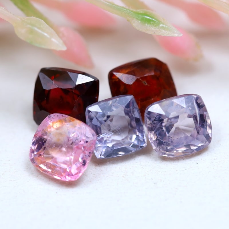 3.18Ct Natural Multi Color Cushion Burmese Spinel in Lot, 829B: Ksmith Jewels Global Welcome to our auction house, today auction brought to you by Ksmith Jewels Global based in Penang, Malaysia specialize in all kinds of opal and color gemstone both in manufacturi