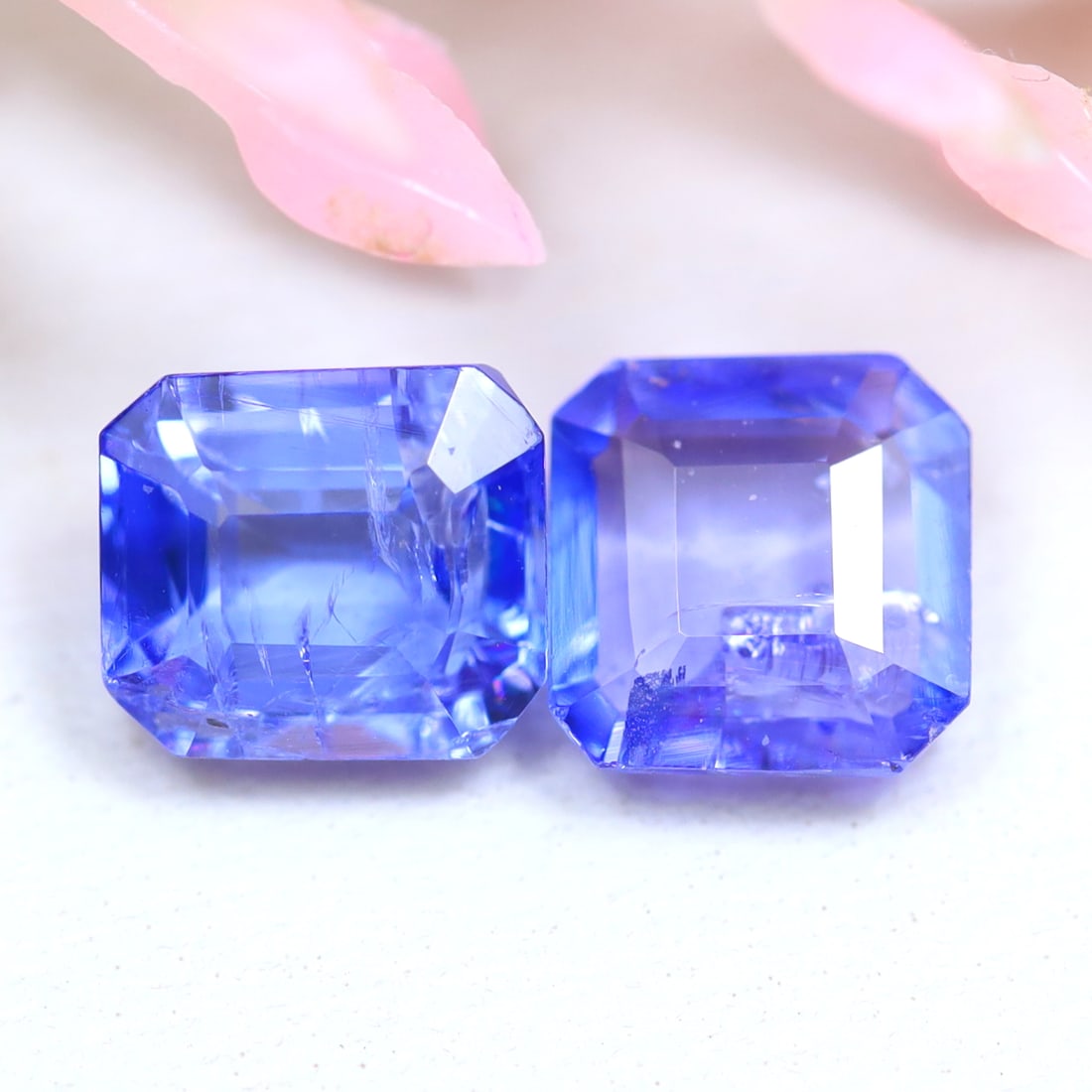 Tanzanite 1.79Ct Natural Square Cut Purplish Blue Tanzanite Pair for Jewelry Making, 828MZ: Ksmith Jewels Global Welcome to our auction house, today auction brought to you by Ksmith Jewels Global based in Penang, Malaysia specialize in all kinds of opal and color gemstone both in manufacturi