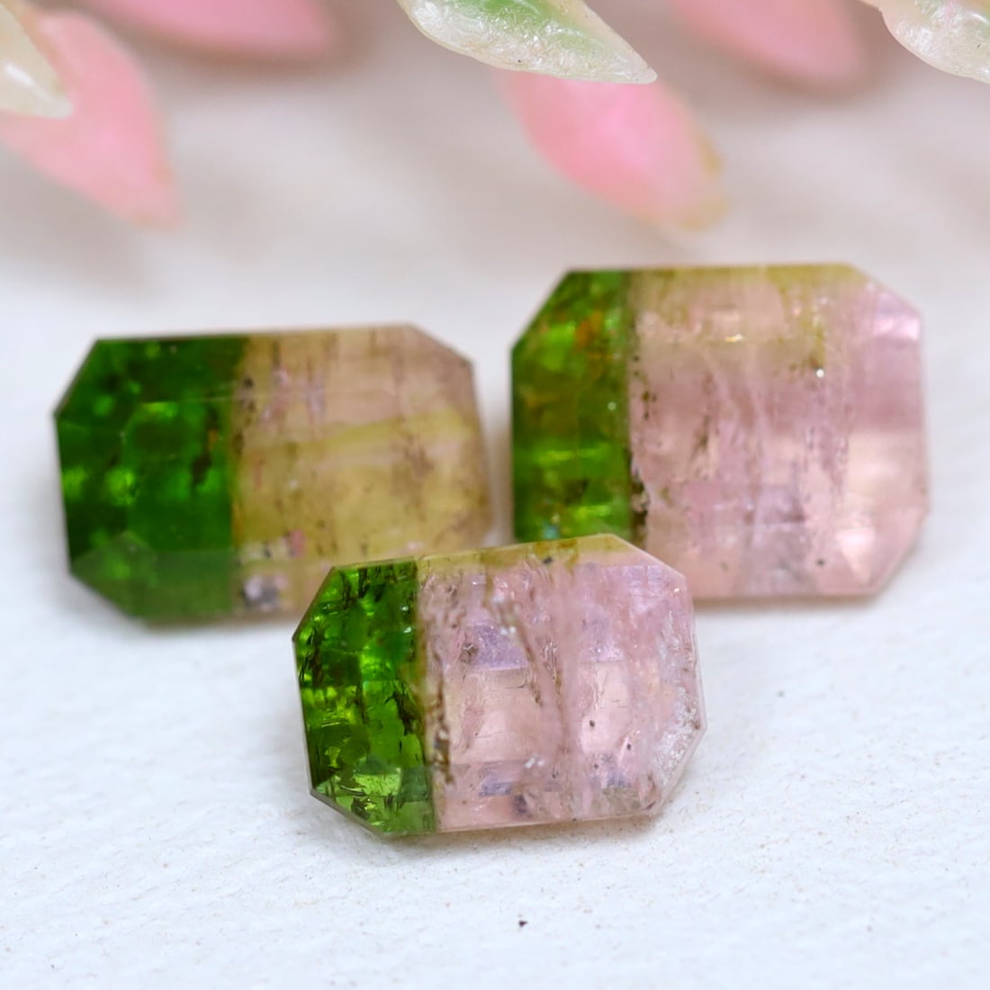 Tourmaline 2.42Ct Emerald Cut Natural Bi-Color Afghanistan Tourmaline In Lot, 578MZ (1 of 2)
