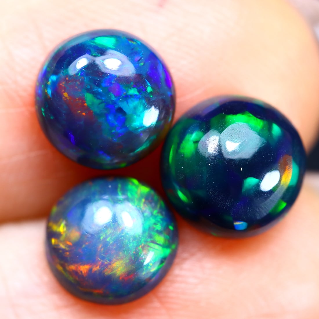 3.60Ct Natural Ethiopian Welo Smoked Opal in Lot - Ethiopian Opal - Round Cabochon, 766MZ: Ksmith Jewels Global Welcome to our auction house, today auction brought to you by Ksmith Jewels Global based in Penang, Malaysia specialize in all kinds of opal and color gemstone both in manufacturi