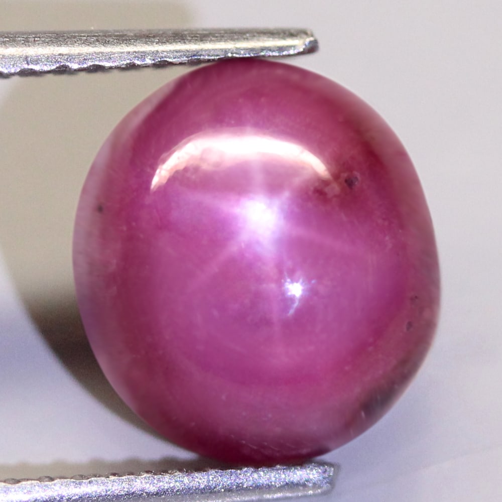 5.18Ct Natural Winza 6 Rays Unheated Ruby Star Oval Cabochon, 1200B: Ksmith Jewels Global Welcome to our auction house, today auction brought to you by Ksmith Jewels Global based in Penang, Malaysia specialize in all kinds of opal and color gemstone both in manufacturi
