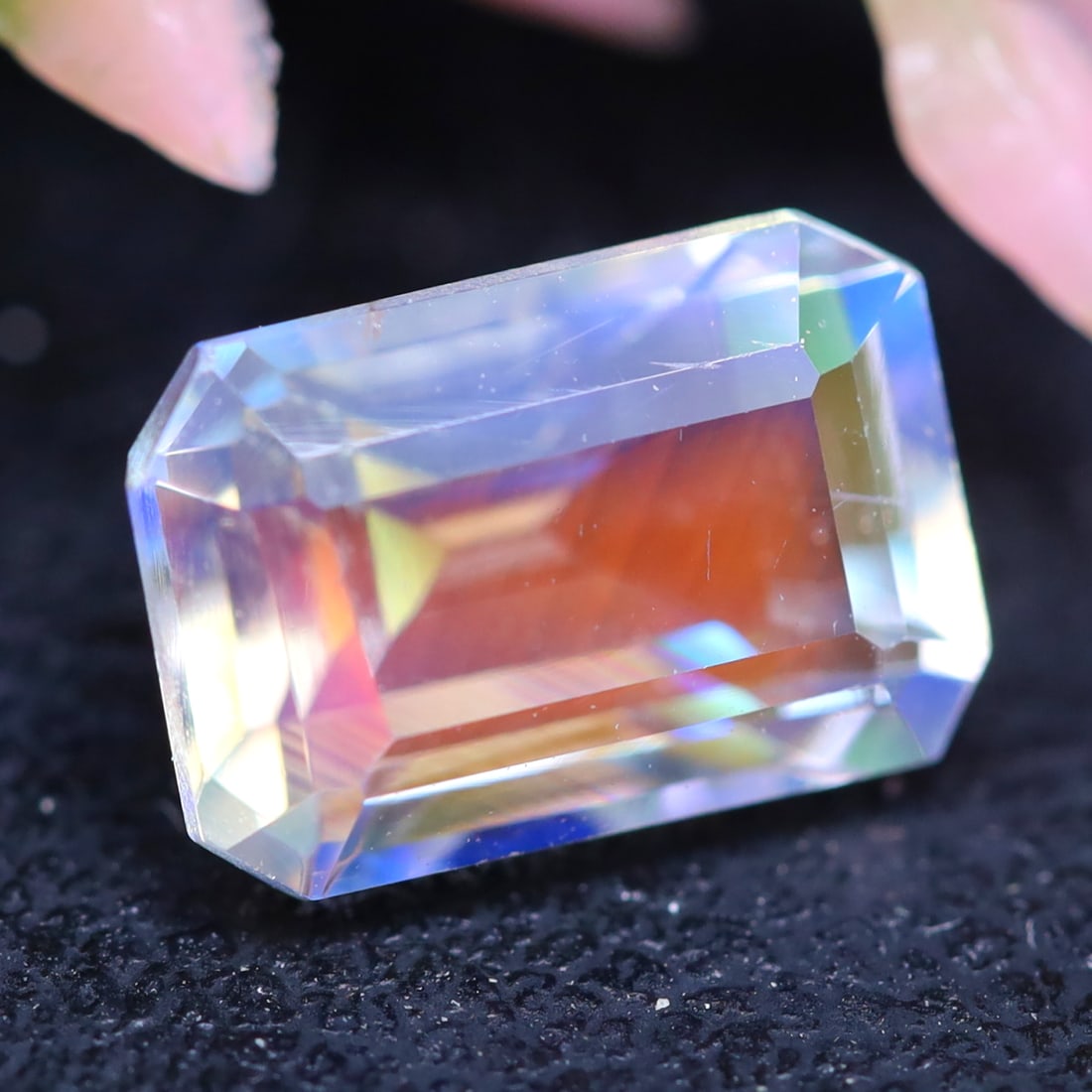 Madagascar Moonstone 1.90Ct Natural Flashy Ranbow Madagascar Moonstone for Jewelry, 284A: Ksmith Jewels Global Welcome to our auction house, today auction brought to you by Ksmith Jewels Global based in Penang, Malaysia specialize in all kinds of opal and color gemstone both in manufacturi