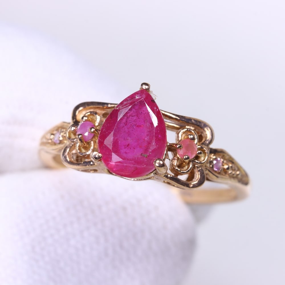Ring US6 Ruby & Sapphire - 925 Sterling Silver - Rose Gold Plated , 764E: Ksmith Heritage Auctioneers Subject: Natural Ruby & Sapphire Origin: Thailand Carat Weight: 9.62ct Dimension: Ruby 6x8mm Type: Ring