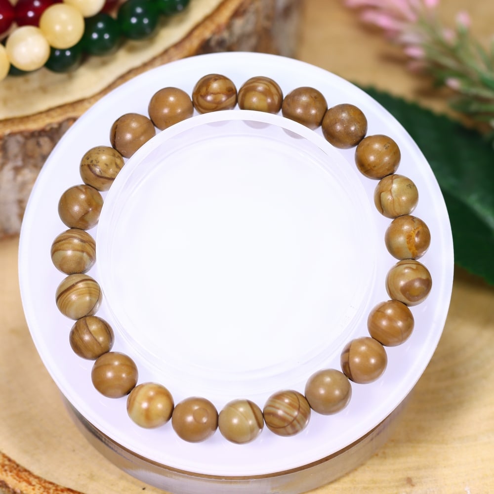 19.26g Jasper Bracelet - Polished Beads, 207B (1 of 2)