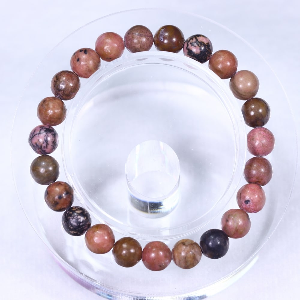 23.41g Rhodonite Bracelet - Polished Beads , 908E (1 of 3)