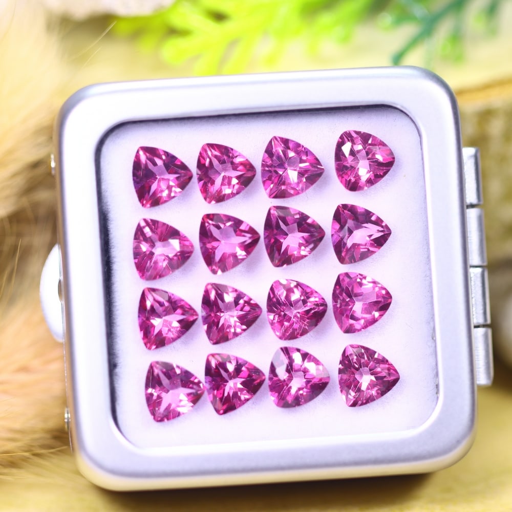 *14.49cts Natural Pink Topaz Set - Polished Faceted , 6mm, 52C: Ksmith Heritage AuctioneersSubject: Natural Topaz (without box) Origin: Myanmar Treatment: Coated