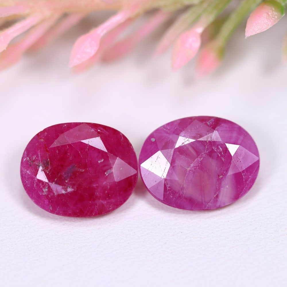 8.15Ct Red Ruby Set - Polished Faceted , 267E: Ksmith Heritage Auctioneers Subject: Natural Ruby Origin: Burma Carat Weight: 8.15Ct Dimension: 11.5x9x4.2 mm Treatment: Heated Type: Faceted, Polished