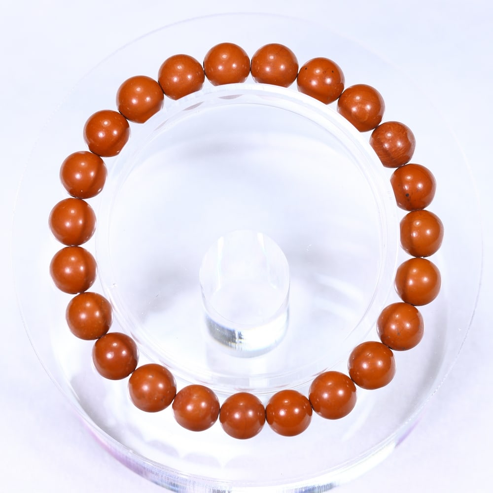 16.67g Red Jasper Bracelet - Polished Beads , 356E: Ksmith Heritage Auctioneers Subject: Natural Red Jasper Carat Weight: 16.67g