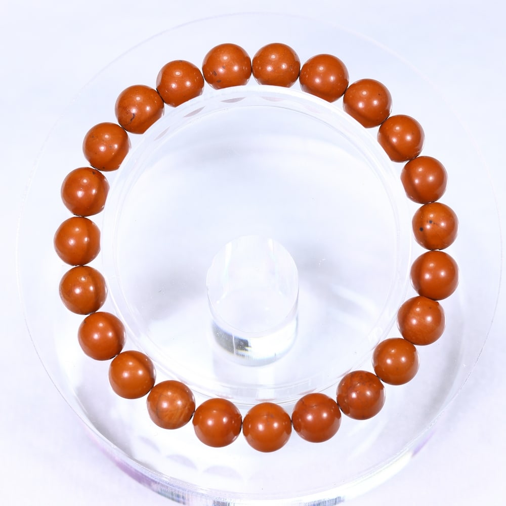 16.38g Red Jasper Bracelet - Polished Beads , 659E: Ksmith Heritage Auctioneers Subject: Natural Red Jasper Carat Weight: 16.38g