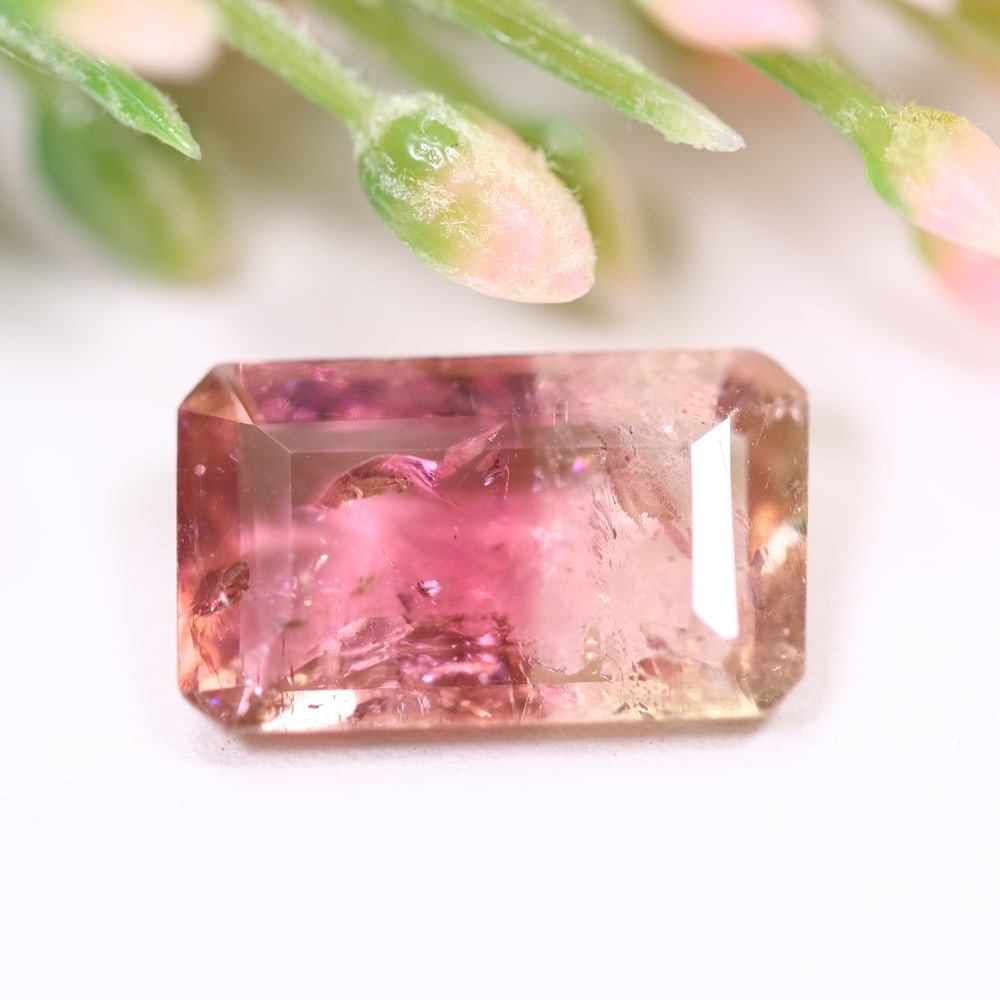 3.29cts Natural Watermelon Tourmaline - Bi-Colour Faceted Cut , 927E: Ksmith Heritage Auctioneers Subject: Natural Tourmaline Origin: Africa Carat Weight: 3.29 cts Dimension: 12.8x7.9x3.6 mm Type: Faceted, Polished