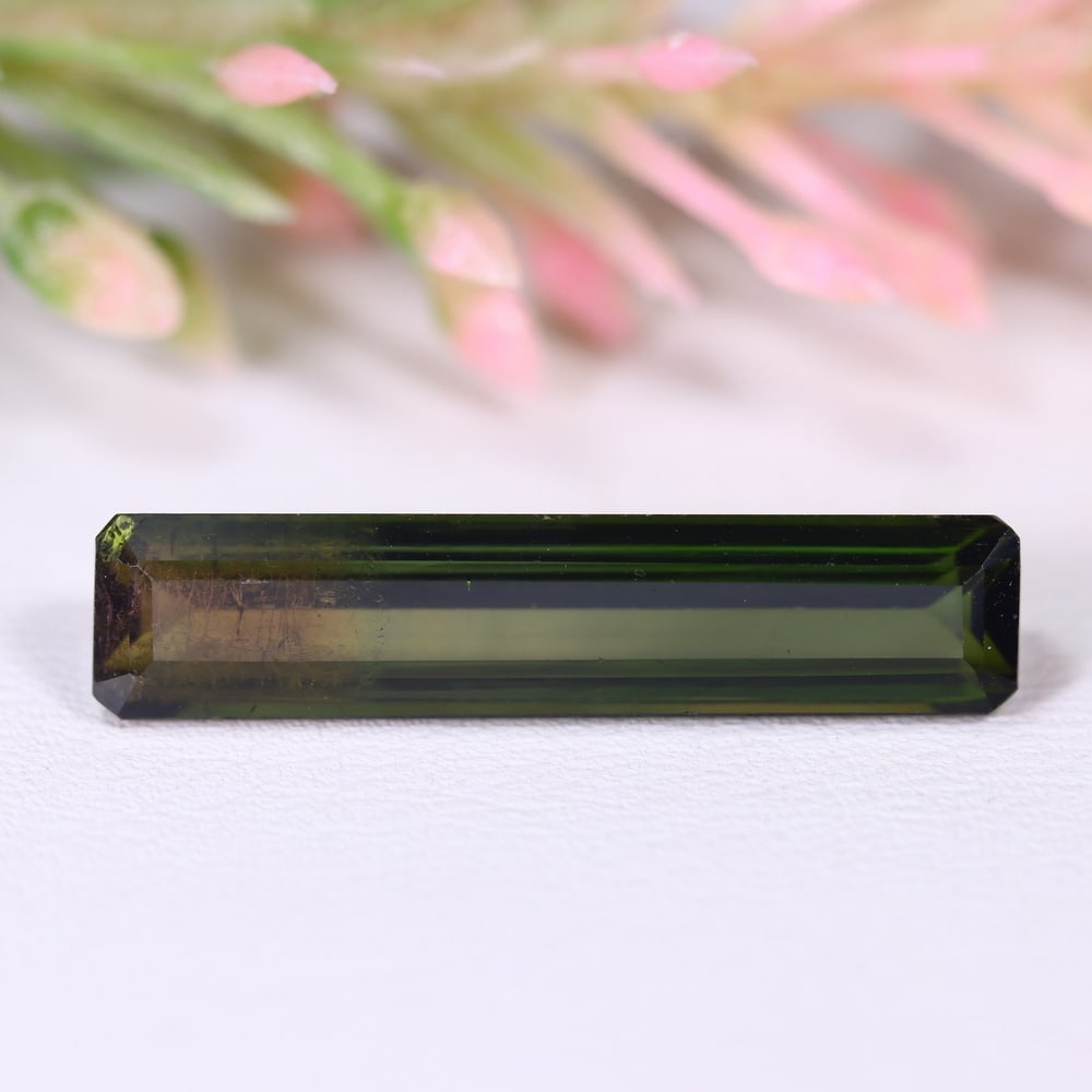 6.04cts Natural Watermelon Tourmaline Set - Bi-Colour Faceted Cut , 899E (1 of 2)
