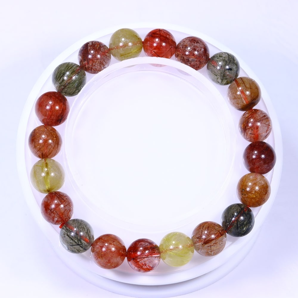 29g Rutilate Bracelet - Polished Beads , 555E (1 of 2)