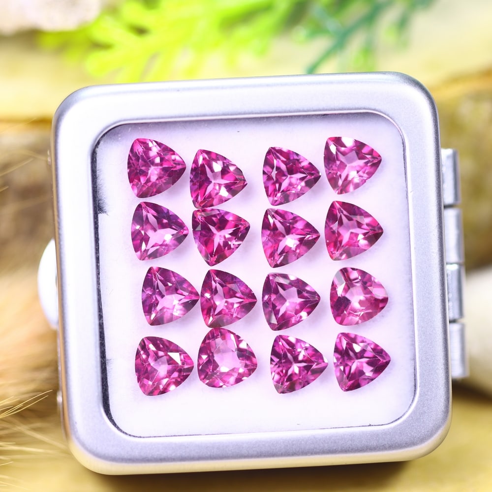 *13.26cts Natural Pink Topaz Set - Polished Faceted , 6mm, 51C: Ksmith Heritage AuctioneersSubject: Natural Topaz (without box) Origin: Myanmar Treatment: Coated