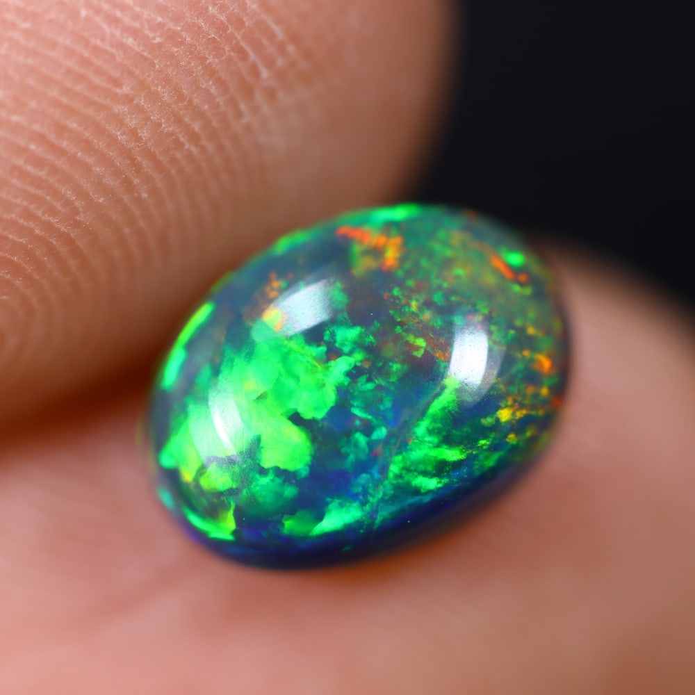 1.58Ct Welo Black Opal Polished - Ethiopian Opal, 406B (1 of 7)