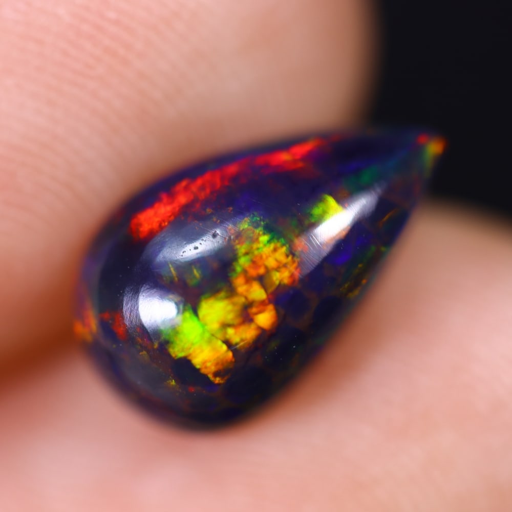 1.50Ct Welo Black Opal Polished - Ethiopian Opal, 180B (1 of 7)