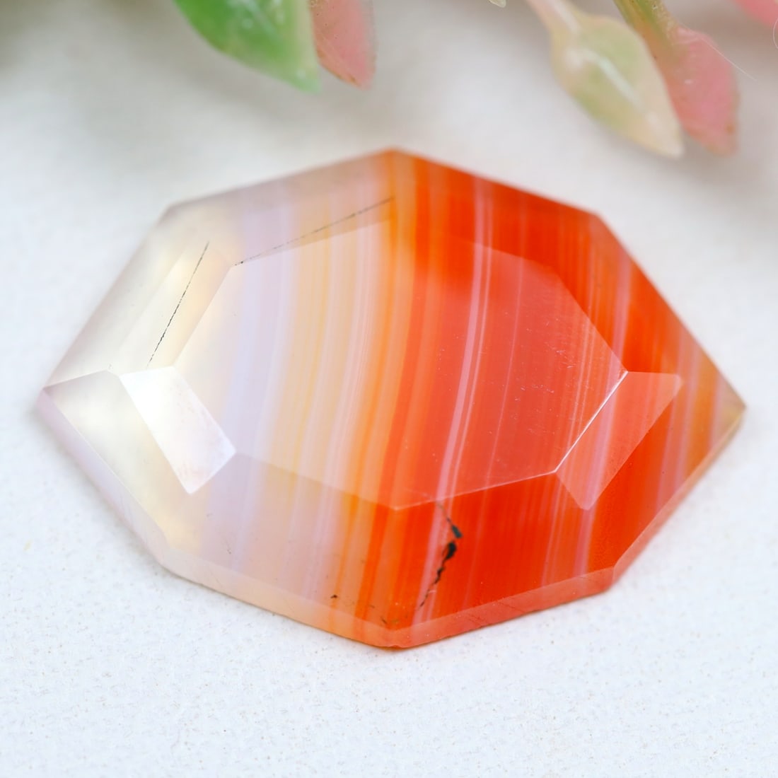 5.21Ct Natural Red Banded Agate - Step Cut Gemstone, 508MZ: Ksmith Jewels Global Welcome to our auction house, today auction brought to you by Ksmith Jewels Global based in Penang, Malaysia specialize in all kinds of opal and color gemstone both in manufacturi