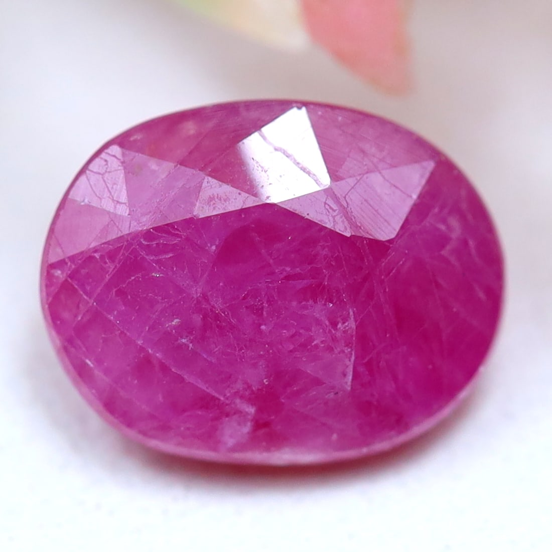 1.41Ct Natural Winza Heated Ruby Purplish Red Oval Cut for Jewelry Making, 857B (1 of 2)