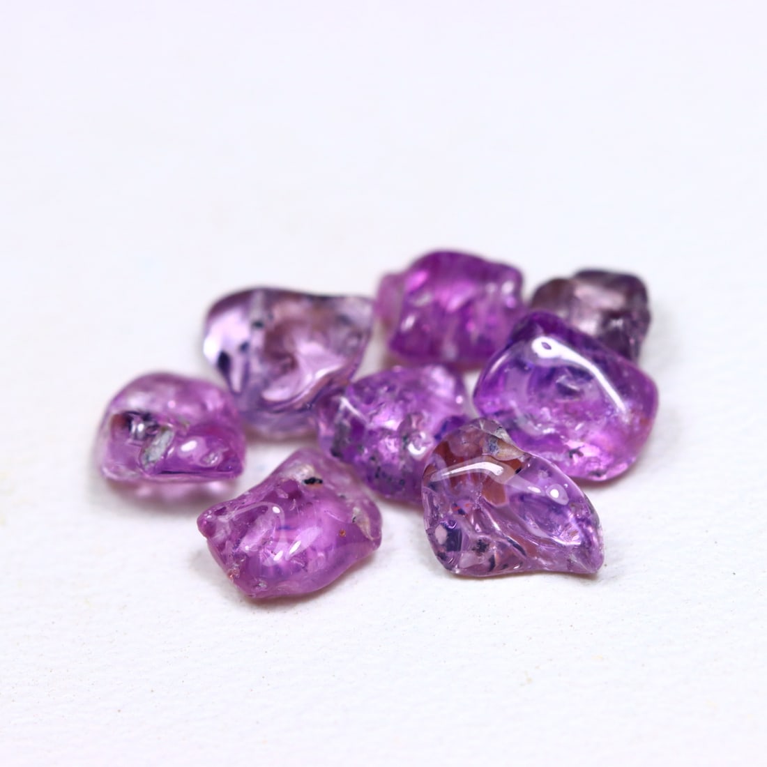 4.95cts Natural 8PCS Unheated Freeform Purplish Pink Sapphire LOT, 516B (1 of 2)