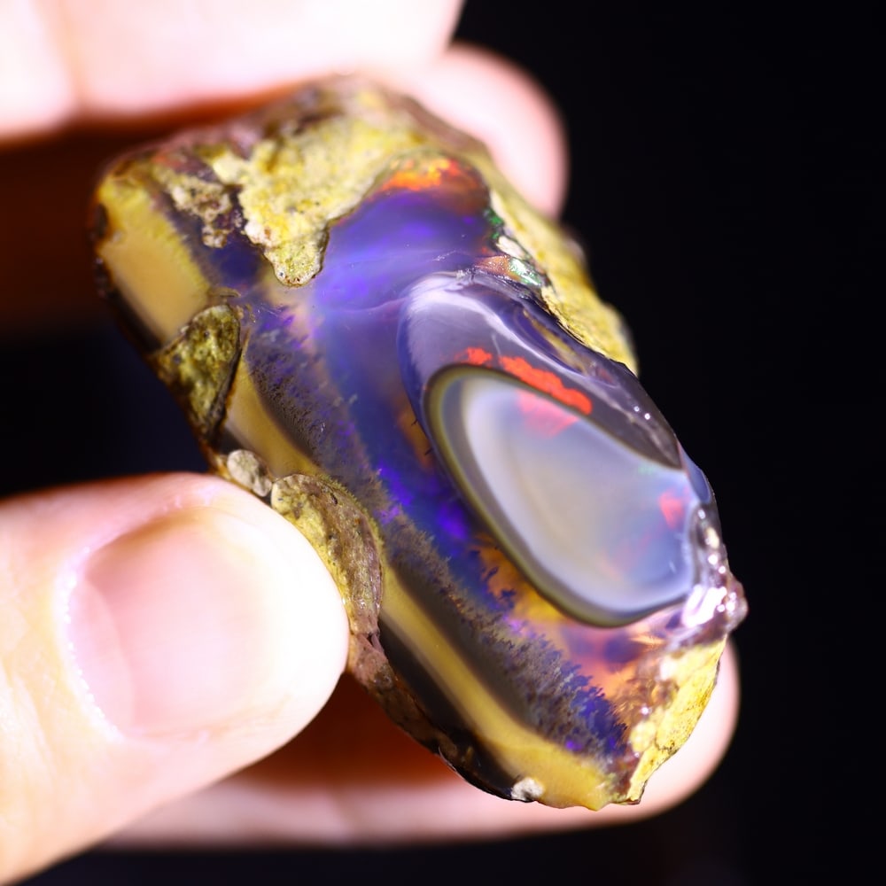 *152.1cts Dark Phantom Egg Ethiopian Crystal Specimen Rough , 1018E (1 of 8)