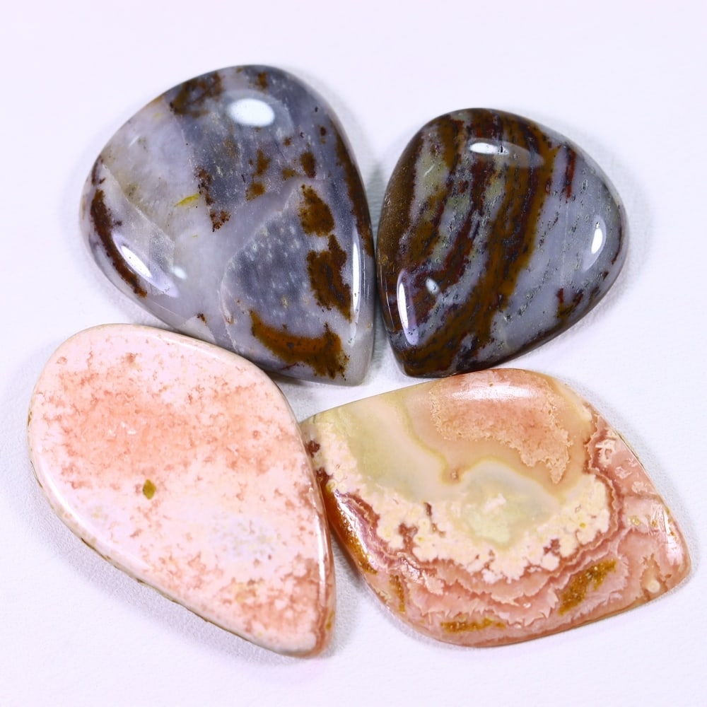 100Ct Multi Agate Cabochon Set - Polished - 29x23 mm Approx, 921B: Ksmith Heritage Auctioneers Subject: Natural Agate Treatment: Natural Untreated Type: Cabochon, Polished